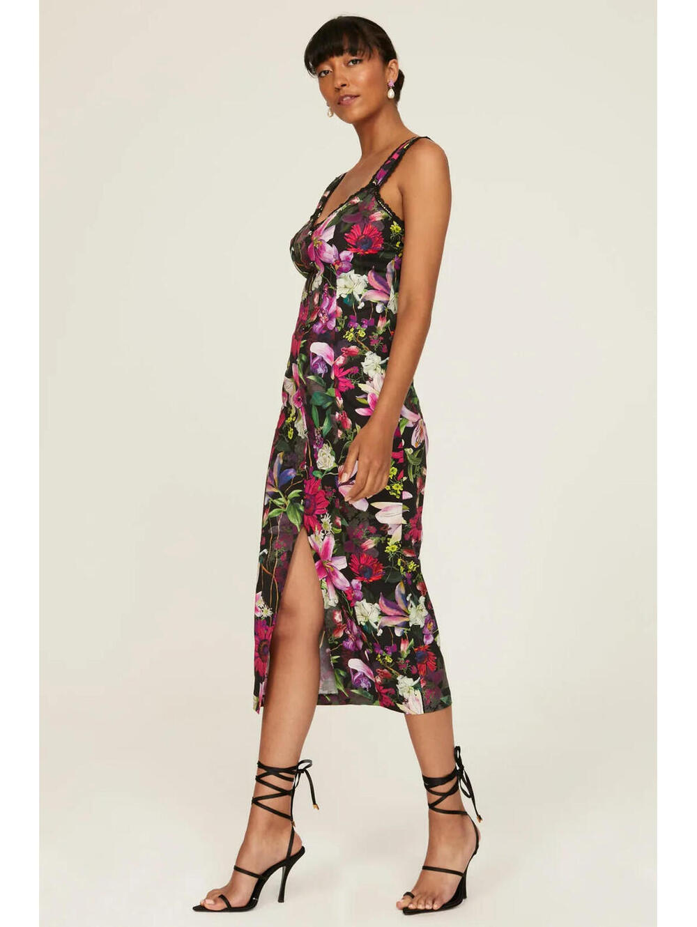 Marchesa Notte Botanical Midi Dress Size 14 - Picture 8 of 9